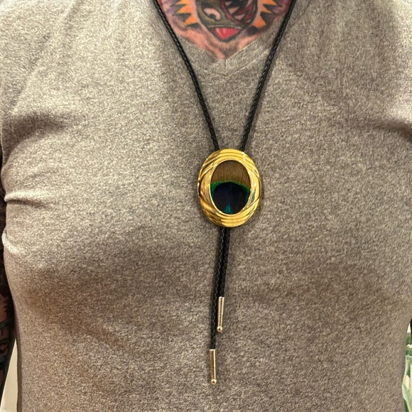 Peacock feather brass bolo - Picture 5 of 5